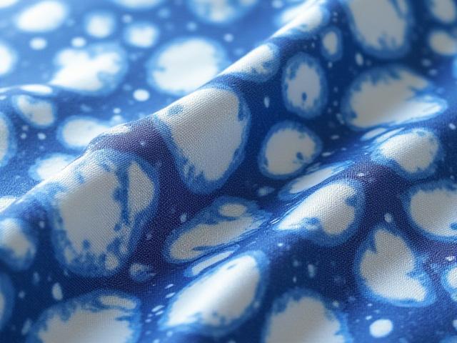 Tela teñida con técnica Shibori