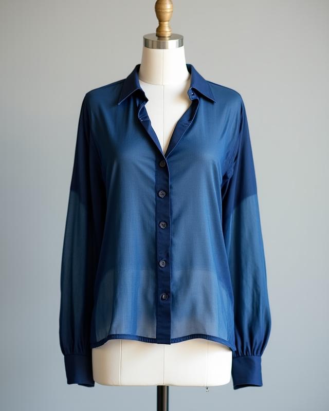 Blusa de Seda Aura índigo