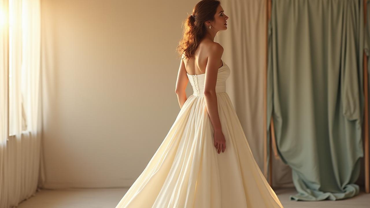 Novia con vestido artesanal en Madrid